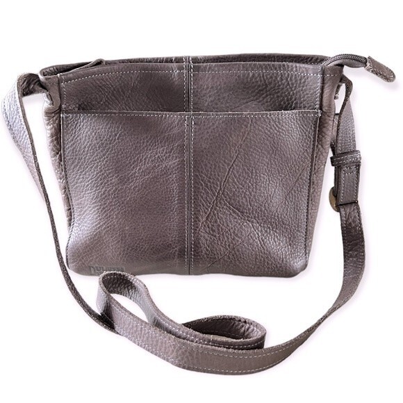 Vintage DULUTH Trading Co. Pebbled Leather Saddle Sling Crossbody Shoulder Bag - Picture 1 of 11